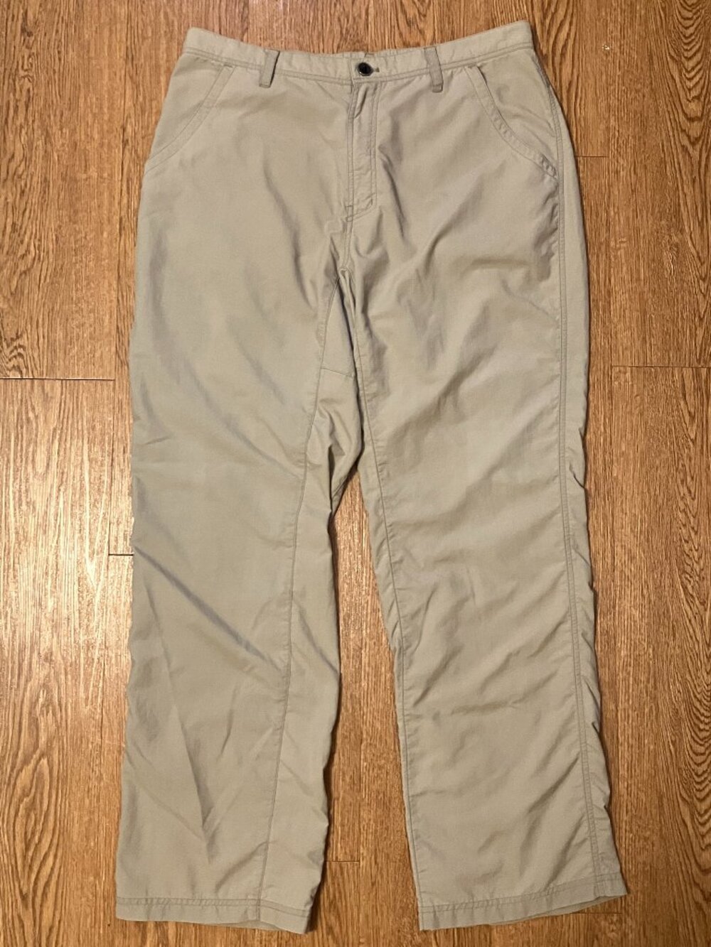 ExOfficio Hiking Pants Mens 36x32 Khaki Nylon Lightweight Outdoor Gorpcore